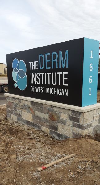 Monument Sign for The DERM Institute of West Michigan